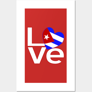 White Red Cuba LOVE Posters and Art